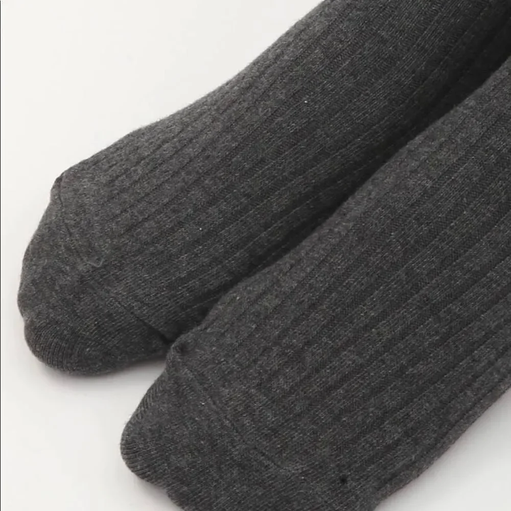 Dark Grey Ruffled Lace Thigh High Socks - Picture 3 of 8
